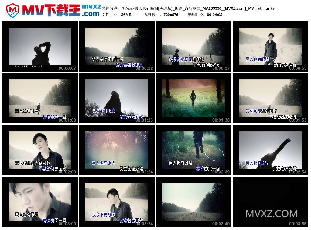 李炳辰-男人也有眼泪[声道版]_国语_流行歌曲_MA203330